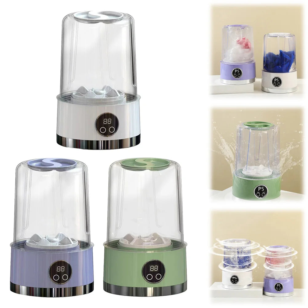 Portable Mini Washing Machine Rechargeable Underwear Washing Cup for Baby Clothing Underwear Camping RV Travel