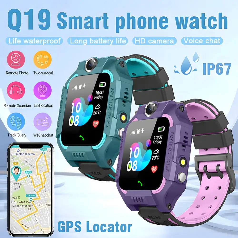 Kids Smart Watche GPS Video Call SOS IP67 Waterproof Children Smartwatch Camera Monitor Tracker Location Watch for Boys Girls