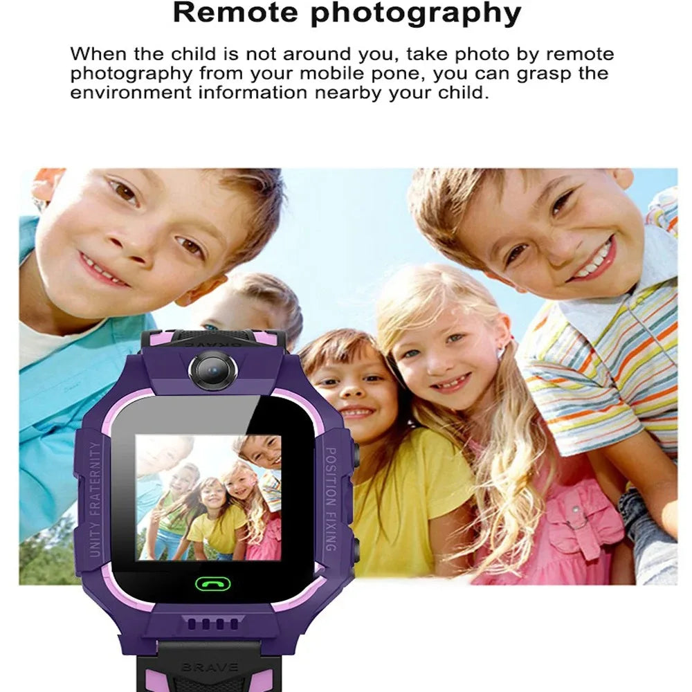 Q19 Kids Smart Watch Kids 2G Sim Card Smartwatch for Children Sos Call Phone Camera Voice Chat Photo Boy Girl Gift Color Screen