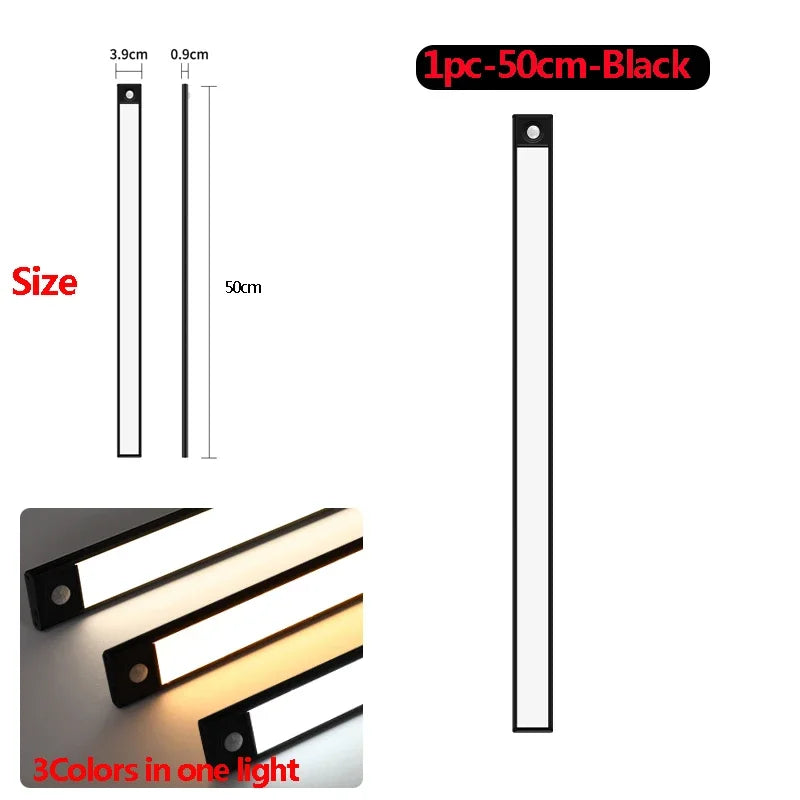 LED under Cabinet Lights Motion Sensor Led Lamp Wireless Rechargeable Night Light for Bedroom Kitchen Cabinet Indoor Lighting