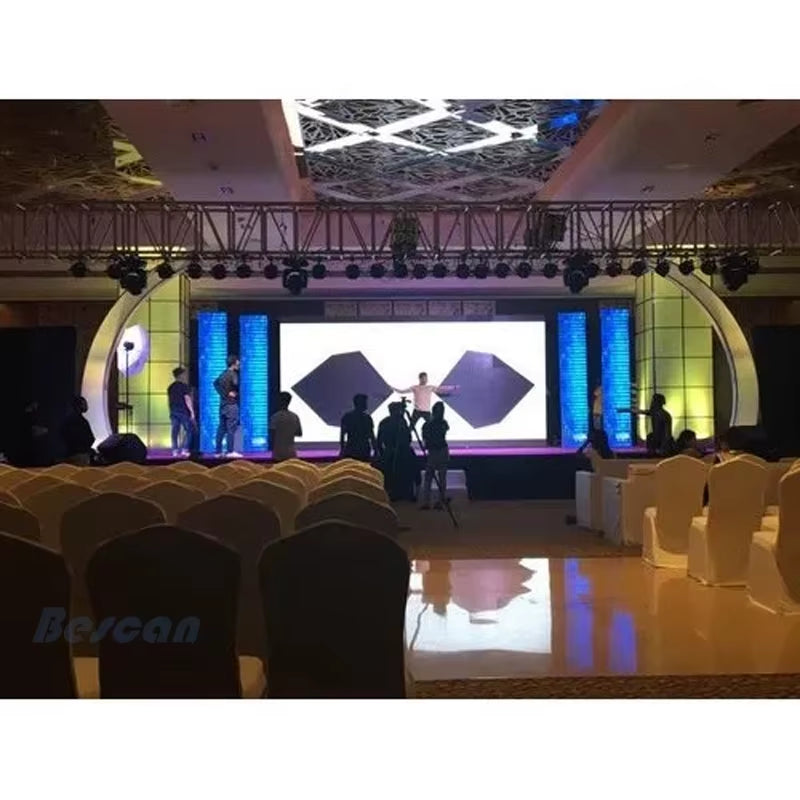 BESCAN Factory Promotion Advertising Led Display LED P3.9 Indoor Rental Led Screen Cabinet Led Panel Wall