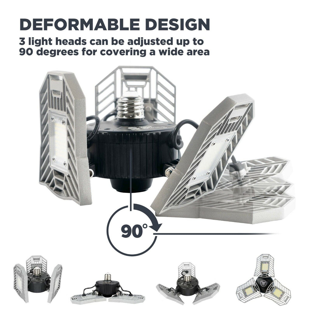 Three Led Garage Light-Led Adjustable Light-Basement Led Light Very Bright
