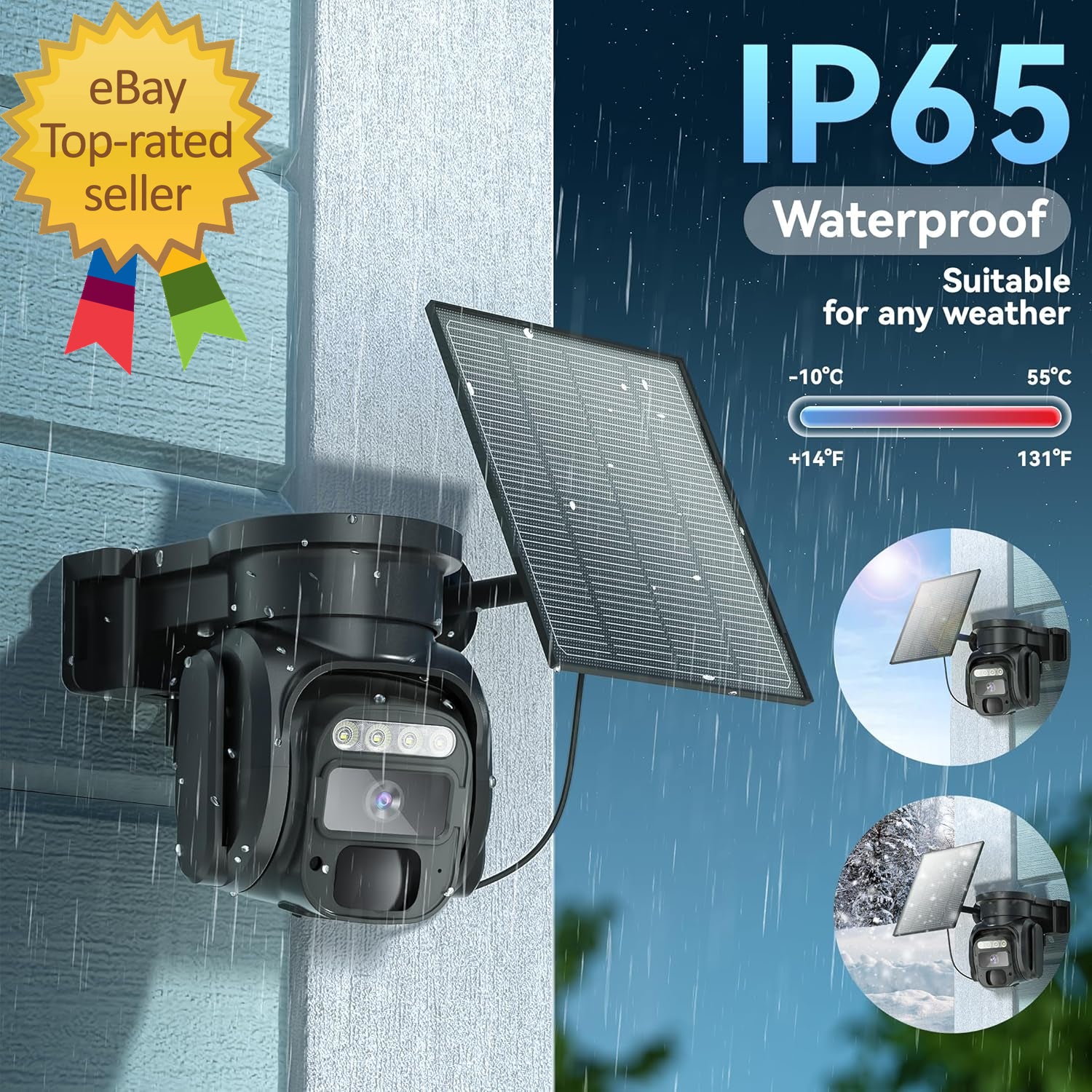 4G LTE Cellular Security Cameras Wireless Outdoor, No Wifi Solar Security Camera