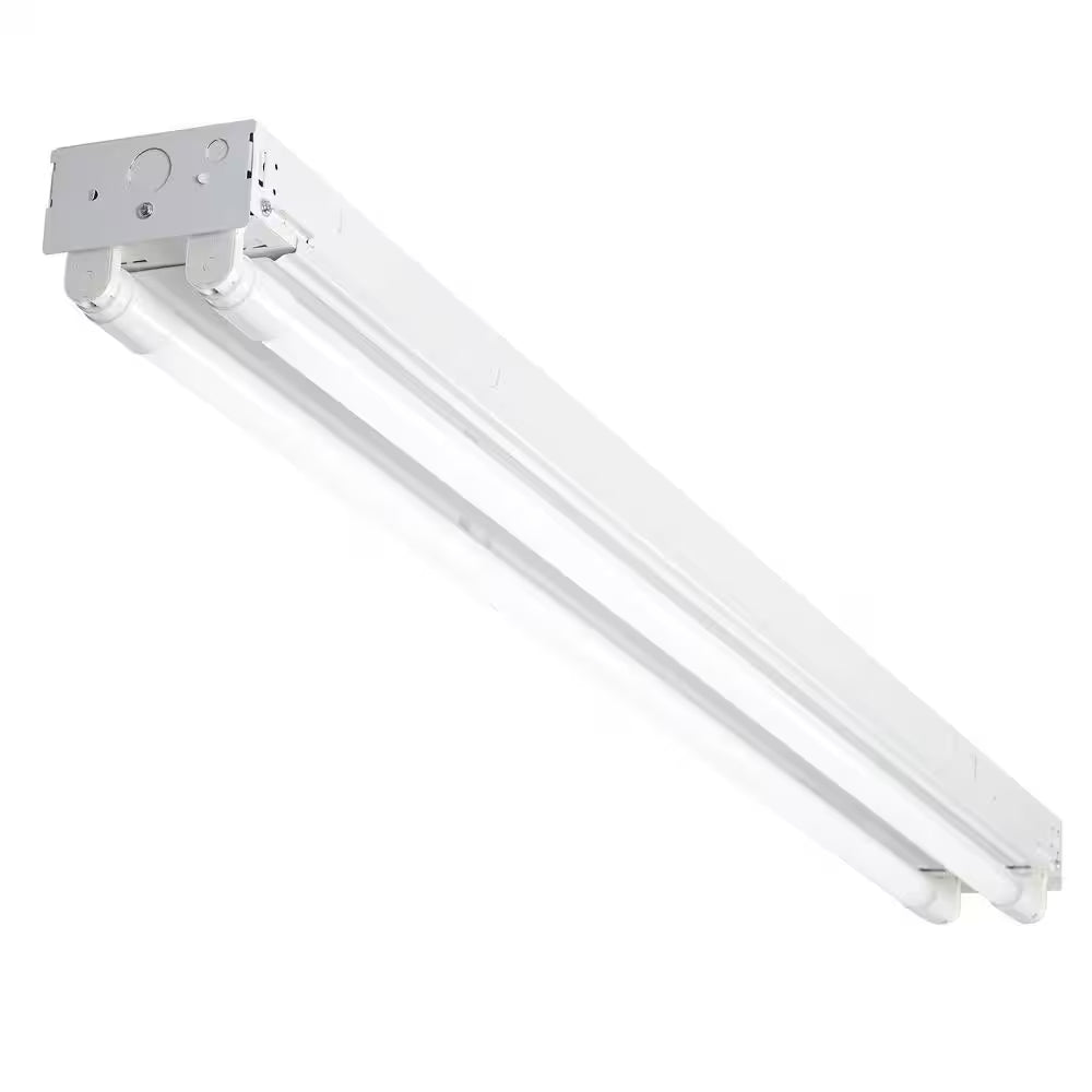 48 In. 3600 Lumen T8 LED Tube Non-Dimming White Strip Light 4000K, 2-Tubes Included