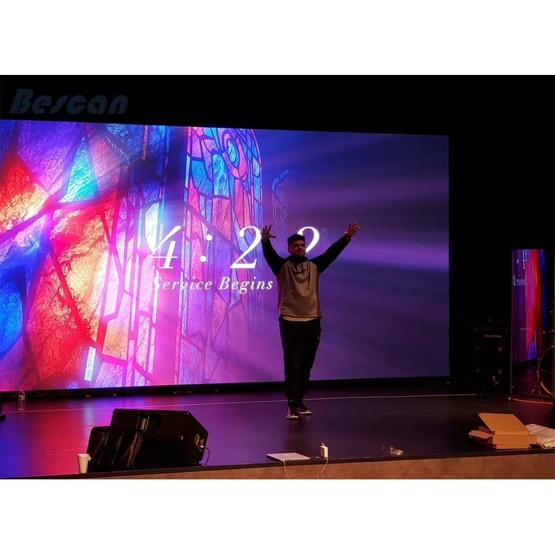 BESCAN Factory Promotion Advertising Led Display LED P3.9 Indoor Rental Led Screen Cabinet Led Panel Wall