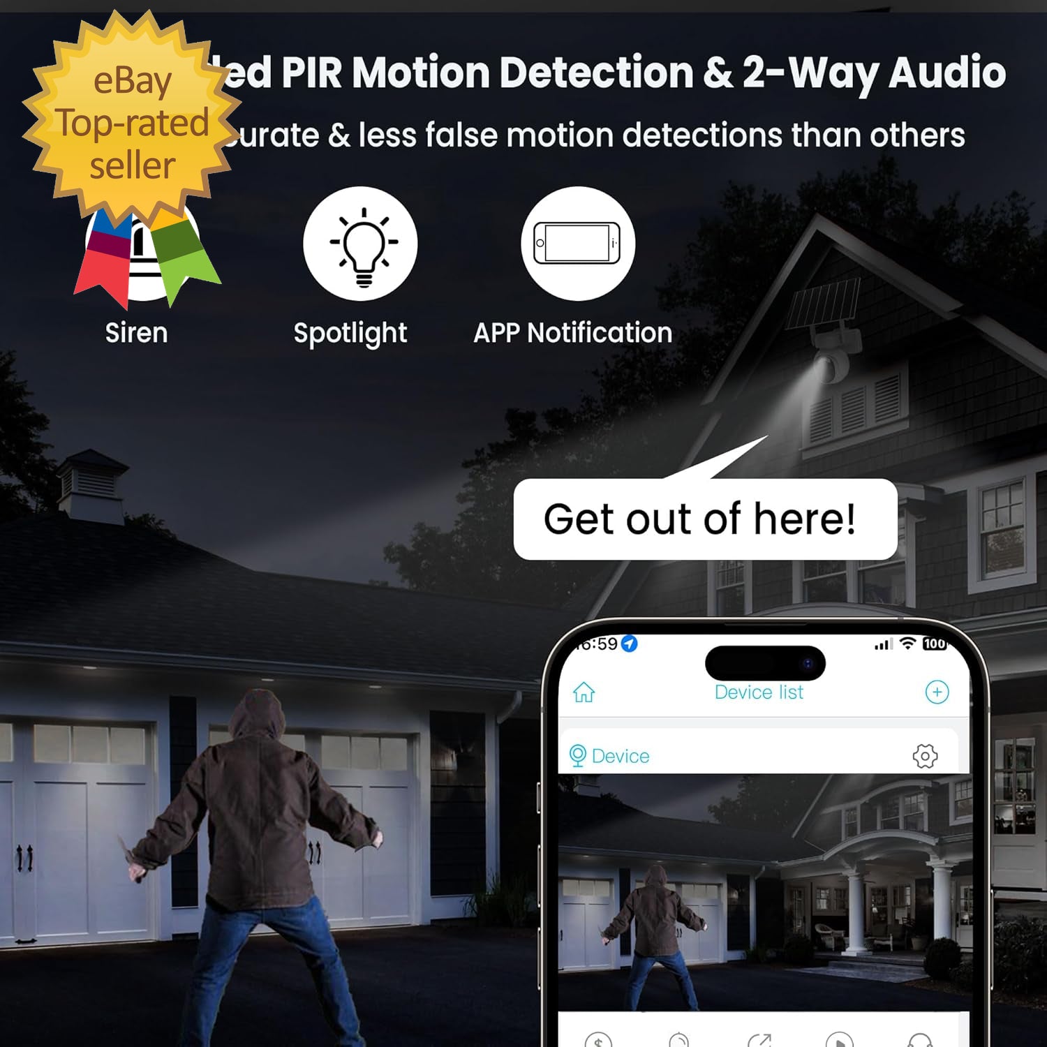 4G LTE Security Cameras Wireless Outdoor, 2K Solar Cellular Security Camera, No