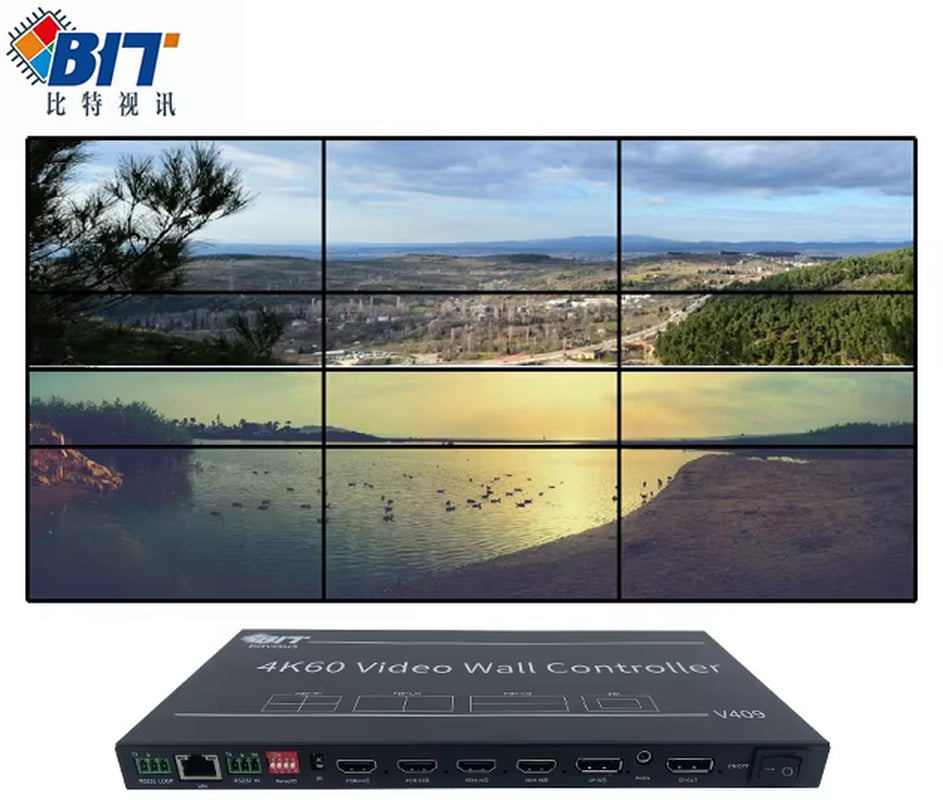 Professional 3X3 Video Wall Controller HD 9 Screen Video Switcher for Audio Video & Lighting