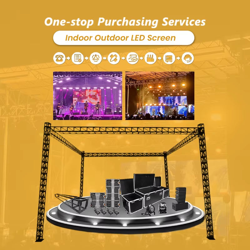 P2.6 P2.9 P3.91 P4.81 Waterproof LED Wall Movable LED Video Wall Rental Stage LED Screen Indoor Outdoor LED Display