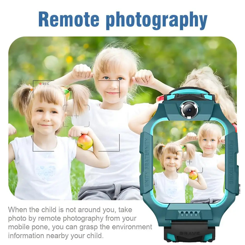 Kids Smart Watche GPS Video Call SOS IP67 Waterproof Children Smartwatch Camera Monitor Tracker Location Watch for Boys Girls