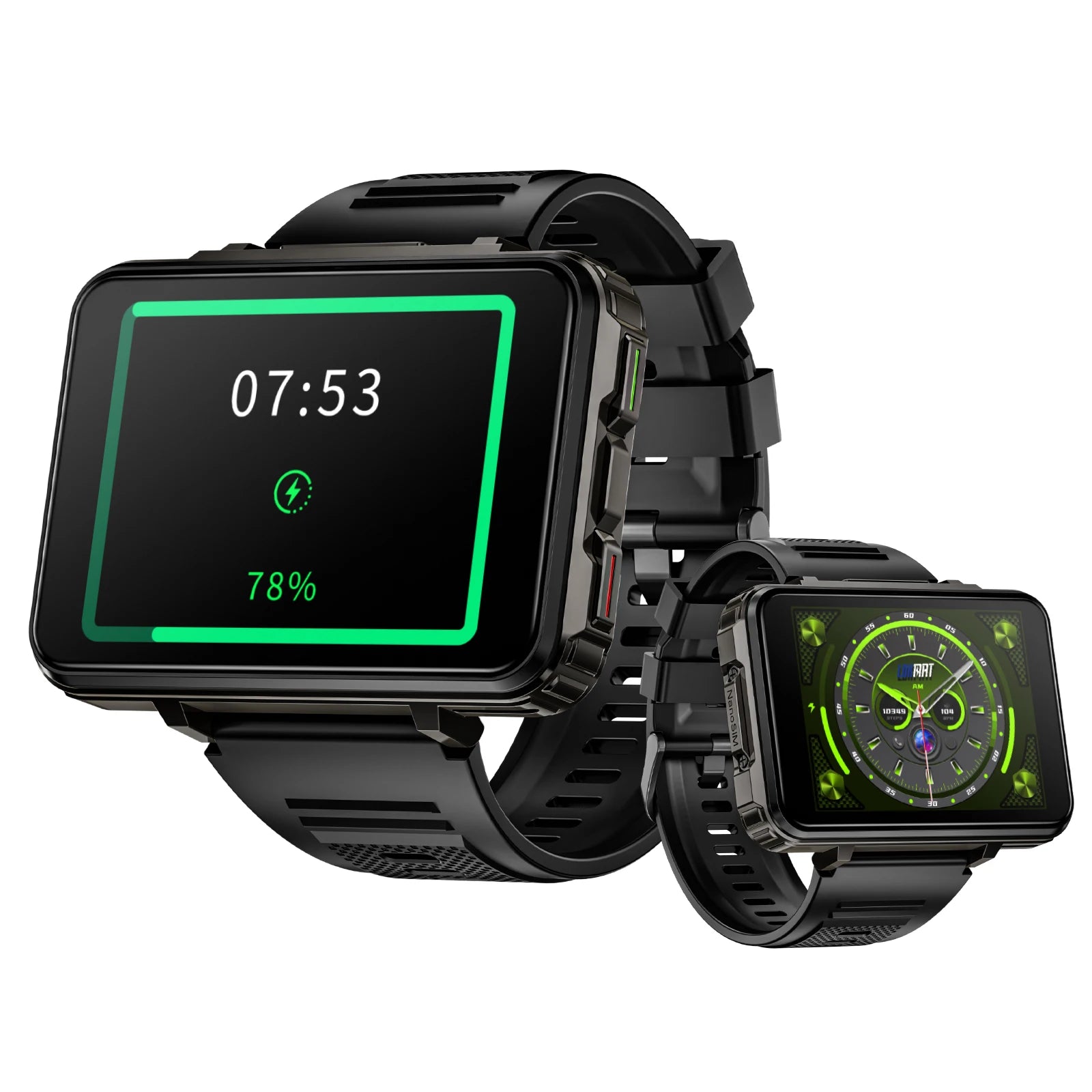 APPLLP 5 MAX Android Watch Phone Square Big Screen Wifi 4G Calls Smartwatches Dual Camera with Flashlight Gaming Watch