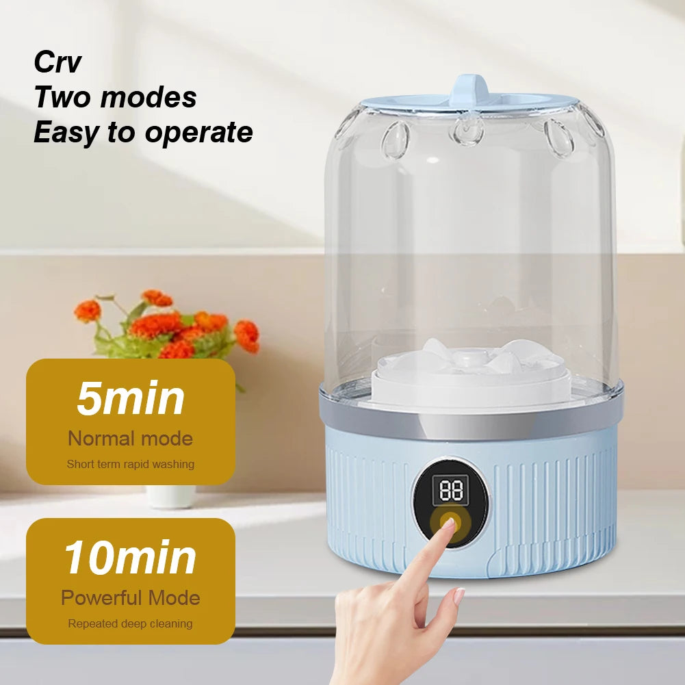 Underwear Washer with Laundry Cup Cordless Small Washing Machine Rechargeable Portable Washing Machine for Bra Underwear Socks
