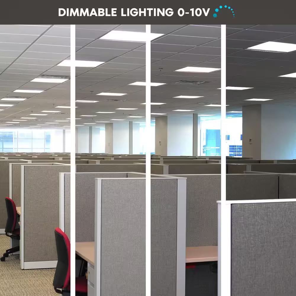2 Ft. X 2 Ft. Integrated LED Flat Panel Light 30/35/40-Watt 3 Color Selectable, 3750/4375/5000 Lumens ETL DLC (2-Pack)