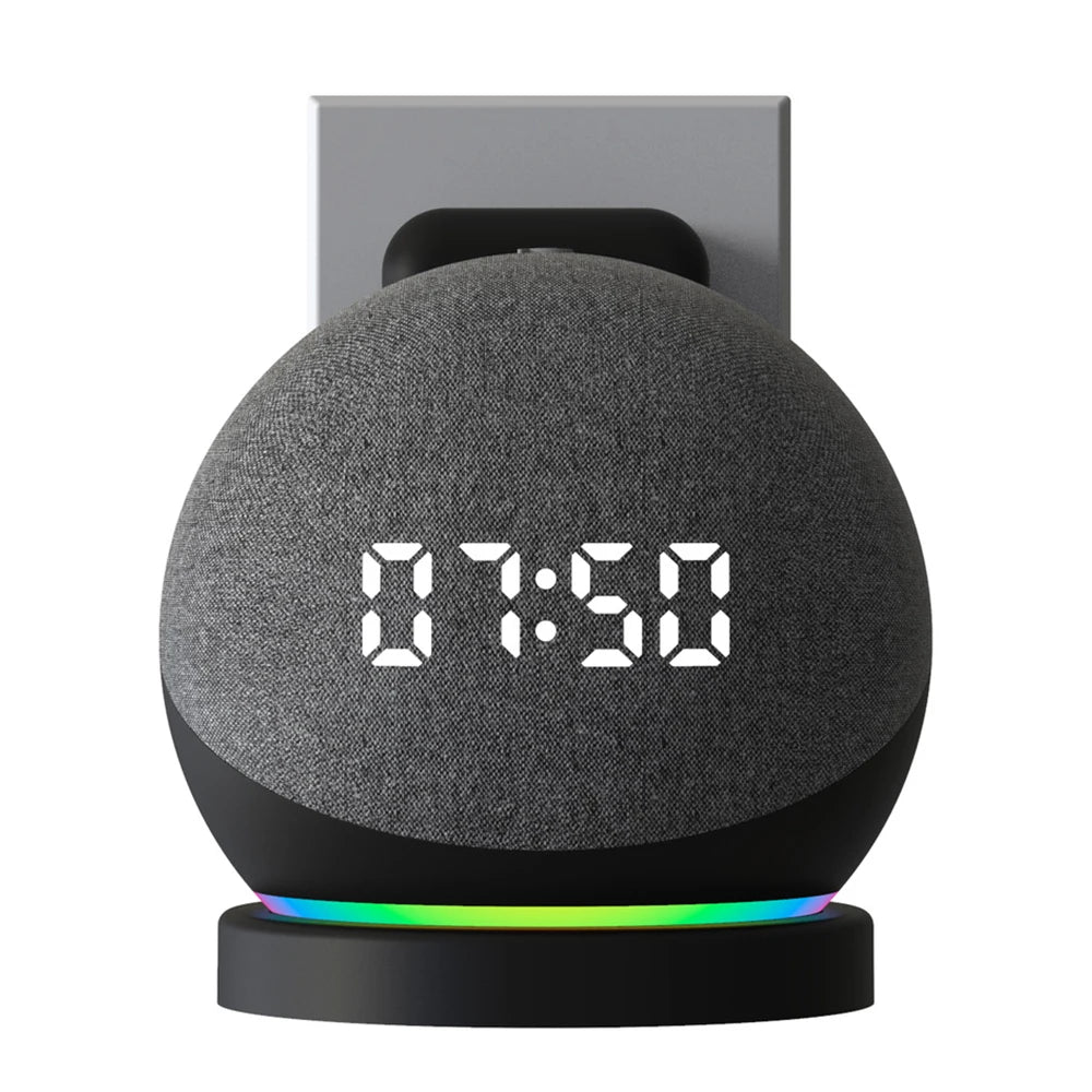 Wall Mount Bracket for Echo Dot 4Th Gen / Echo Dot 5Th Generation with Cable Storage, PC Material Hard Case Matte Speaker Stand