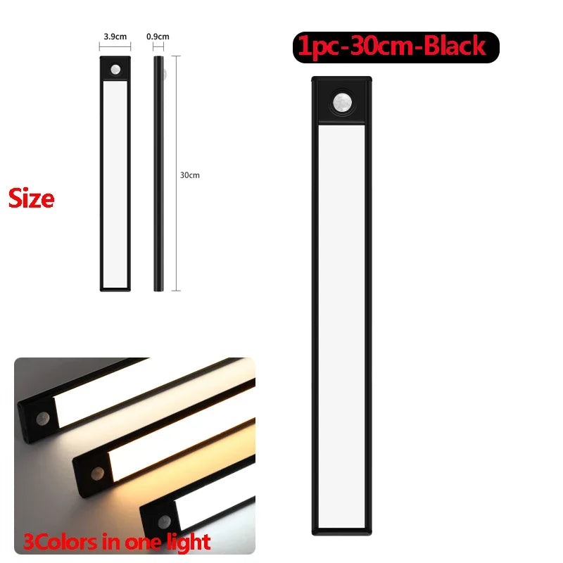 LED under Cabinet Lights Motion Sensor Led Lamp Wireless Rechargeable Night Light for Bedroom Kitchen Cabinet Indoor Lighting