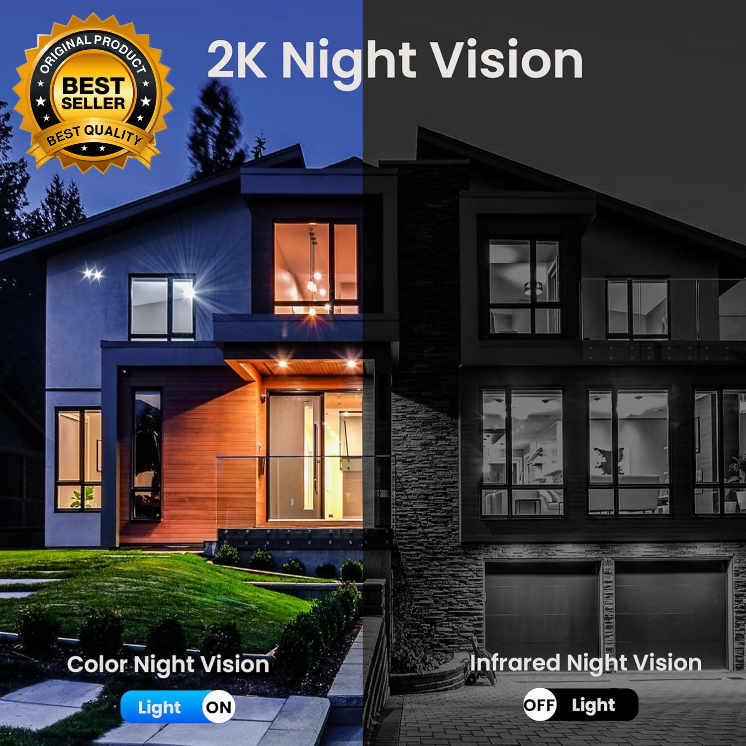 4G LTE Security Cameras Wireless Outdoor, 2K Solar Cellular Security Camera, No