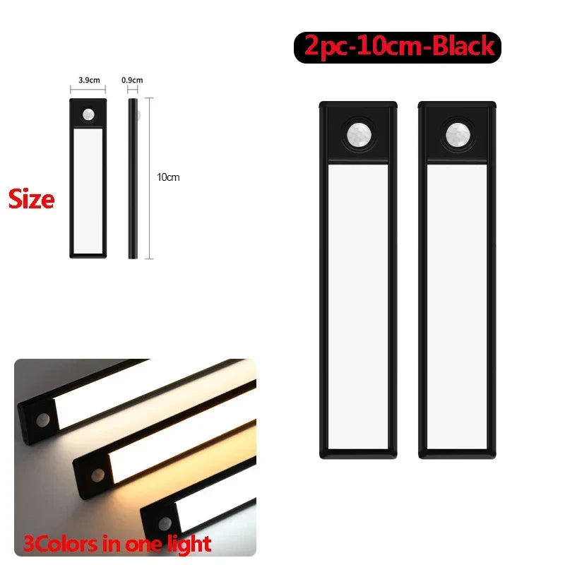 LED under Cabinet Lights Motion Sensor Led Lamp Wireless Rechargeable Night Light for Bedroom Kitchen Cabinet Indoor Lighting