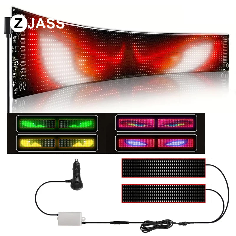 12-24V Truck Decoration Atmosphere Light Video-Driven Devil'S Eye Flexible LED Screen Extra Large Smart Decor Light Accessories