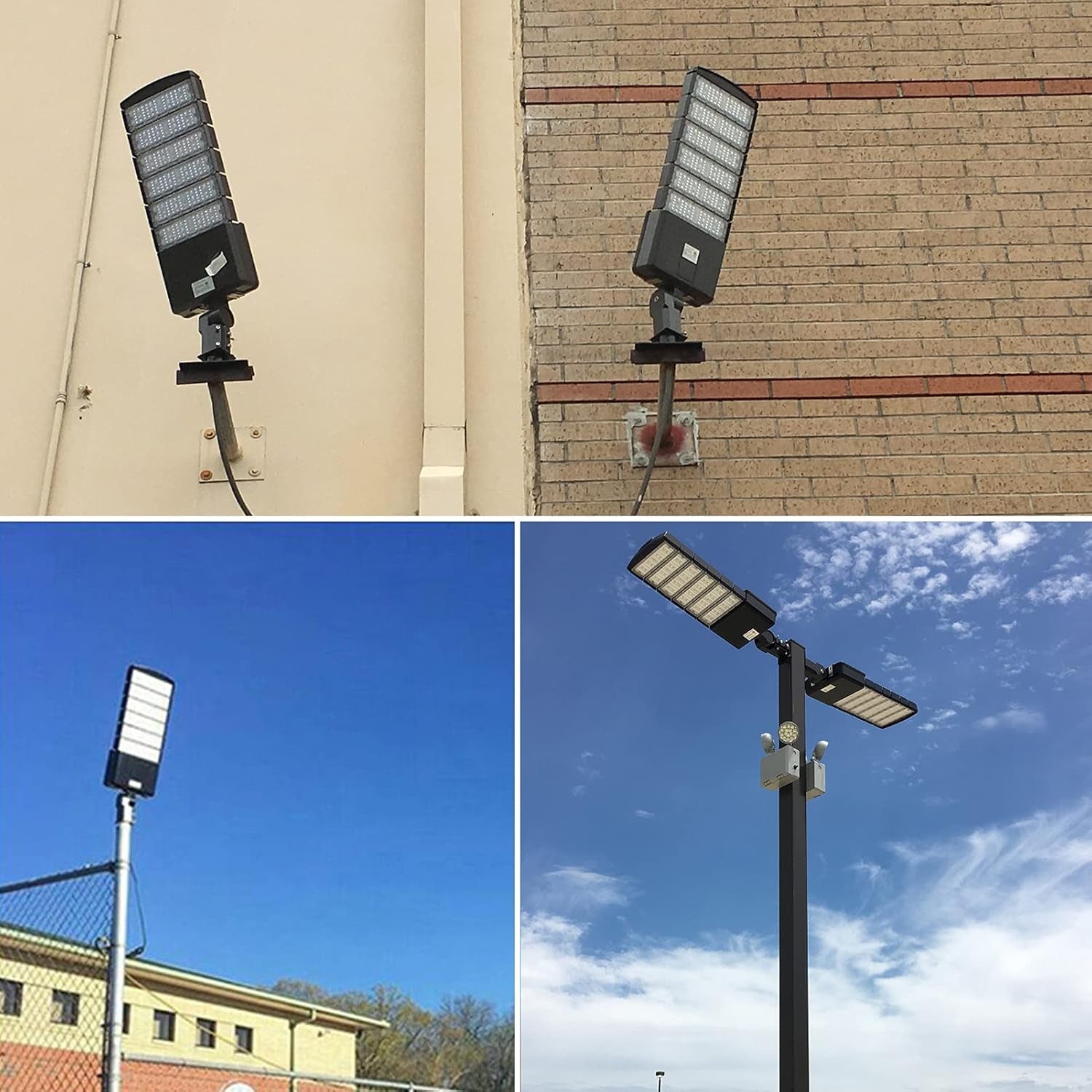 LED Parking Lot Lights 300W - LED Shoexbox Area Light 39000LM, Outdoor Commercial LED Street Pole Light 5000K Daylight for Yard Court