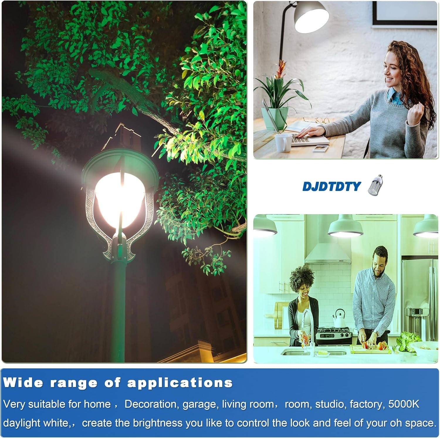 2 Pack 30W LED Corn Bulb, E26 Base, 5000K 5000LM LED Bulb, Suitable for Garage Warehouse Workshop Barn, Home Essential, Etc. (30W)