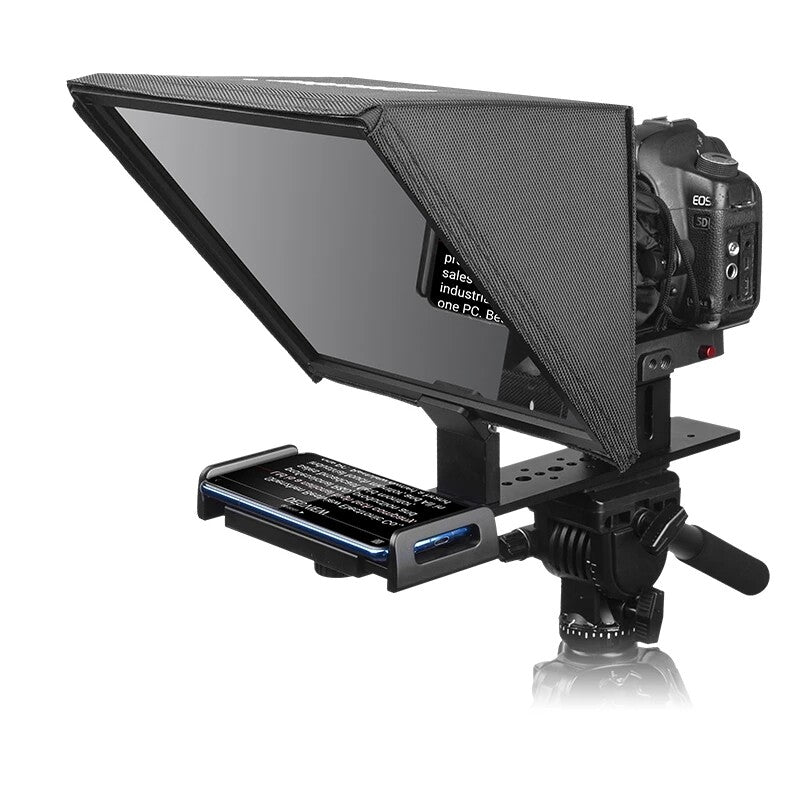 Desview T12 Portable Teleprompter for 11" Ipad Tablet Smartphones DSLR Cameras