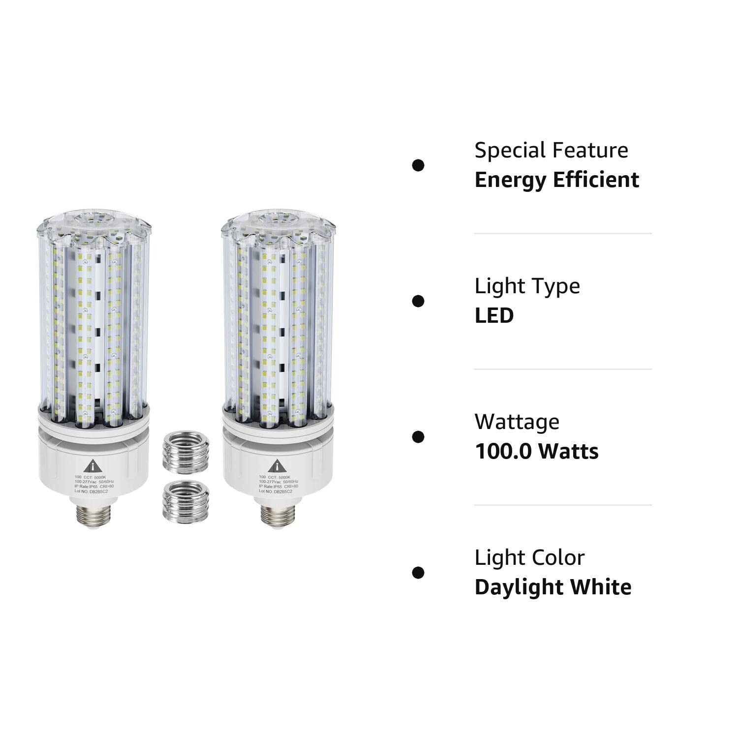 LED Corn Light Bulb 100W Super Bright 15000Lm 5000K E26 /E39 Led Corn Bulb, 1...
