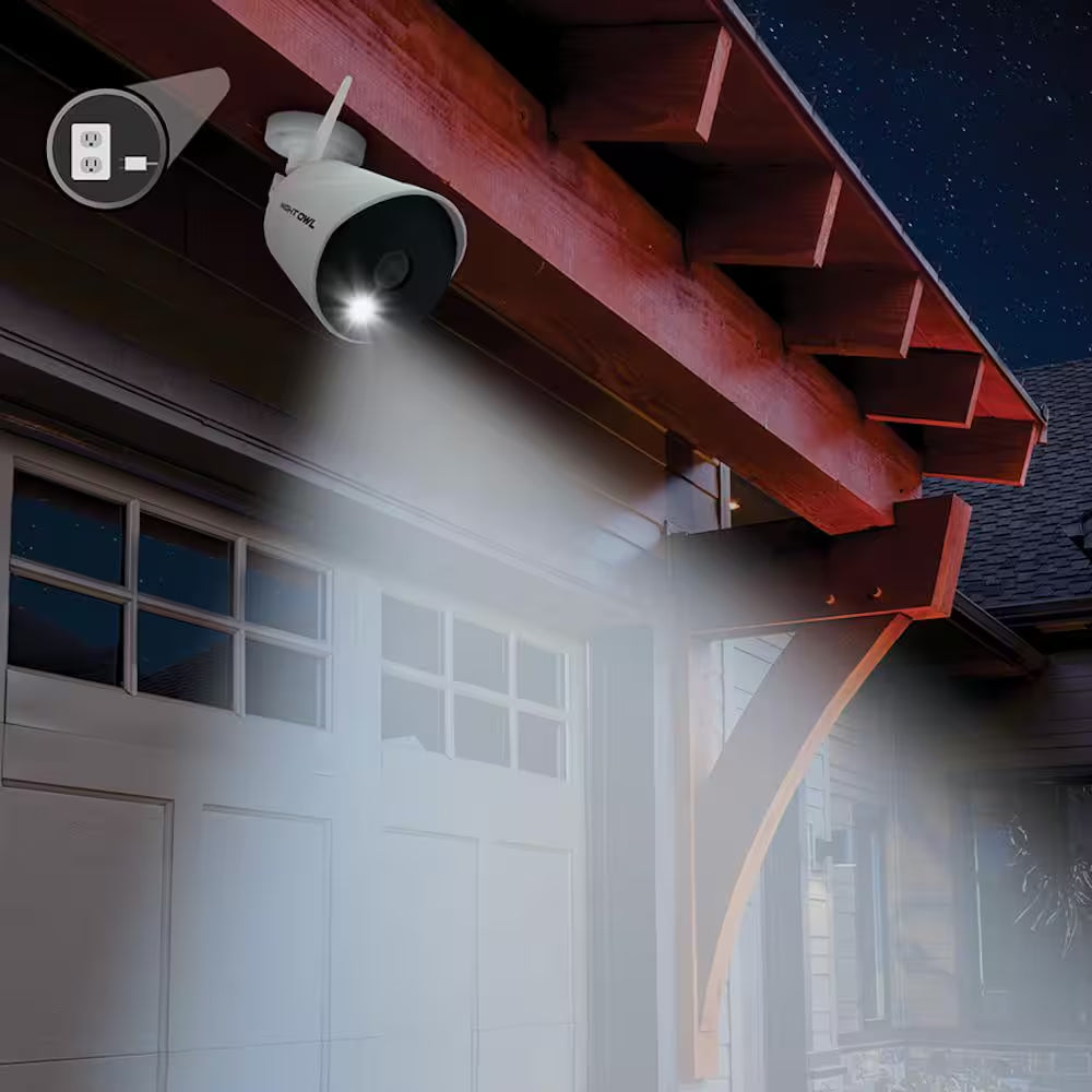 4K Wired Dome Indoor/Outdoor Spotlight Security Cameras with 2-Way Audio (4-Pack)