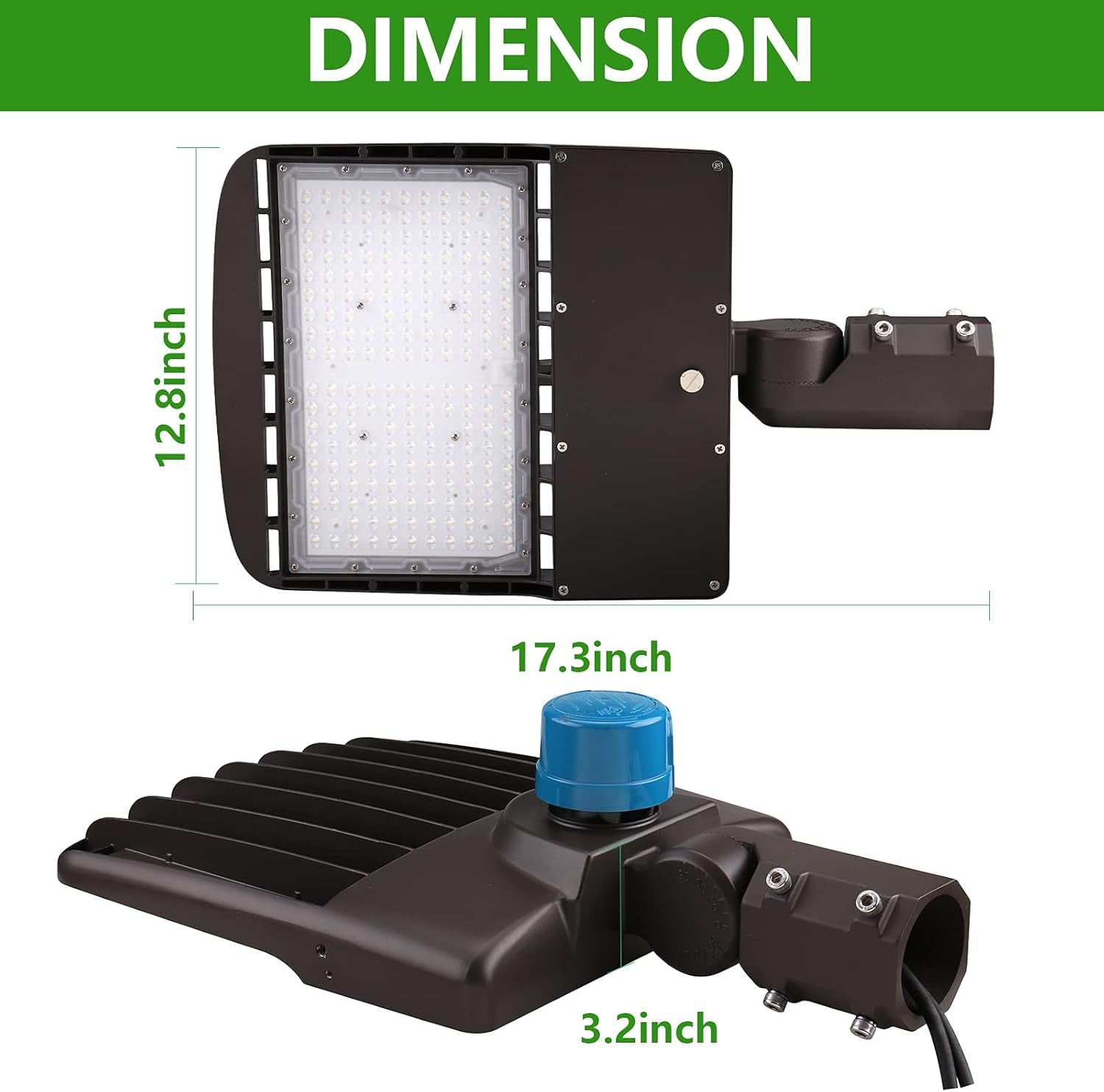 150W LED Parking Lot Light, 450W MH Equiv. 21000LM LED Shoebox Pole Lights 5000K Cool White, Slip Fitter Mount Commercial Area Lights for Street, Parking Lot, 100-277V AC UL&DLC Certified