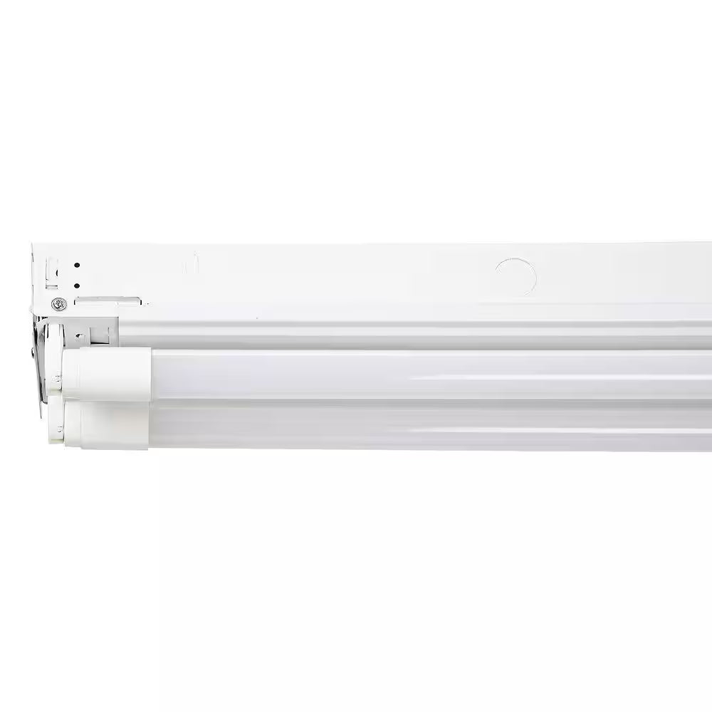 48 In. 3600 Lumen T8 LED Tube Non-Dimming White Strip Light 4000K, 2-Tubes Included