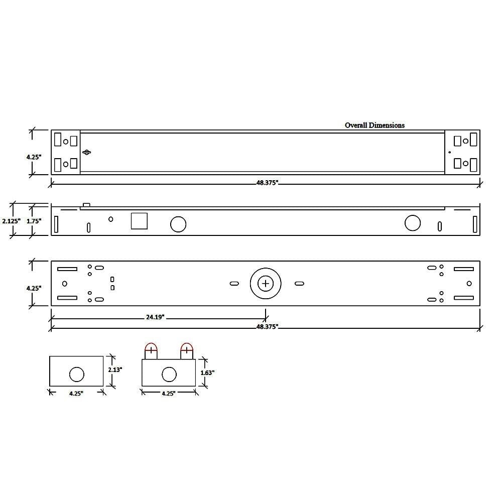 Ft T8 2Light Garage Workshop Ceiling LED Strip Light Fixture 28W 120277V 4000K B