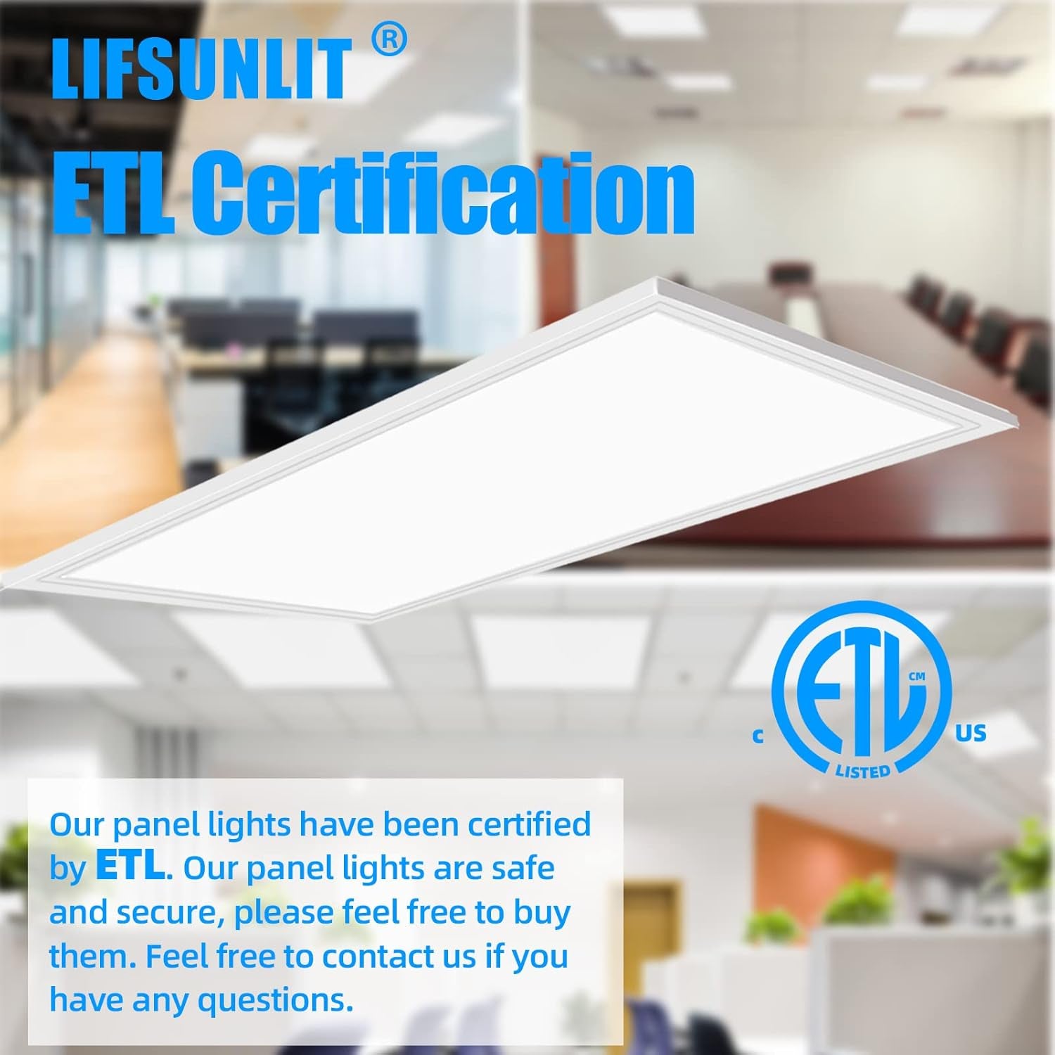 2X4 LED Panel Lights,16Pcs,7800 Lumens,5000K Daylight White,0-10V Dimmable,110-277V 2X4 LED Flat Panel Light, Recessed Edge-Lit Drop Ceiling Light for Office,Etl Listed.
