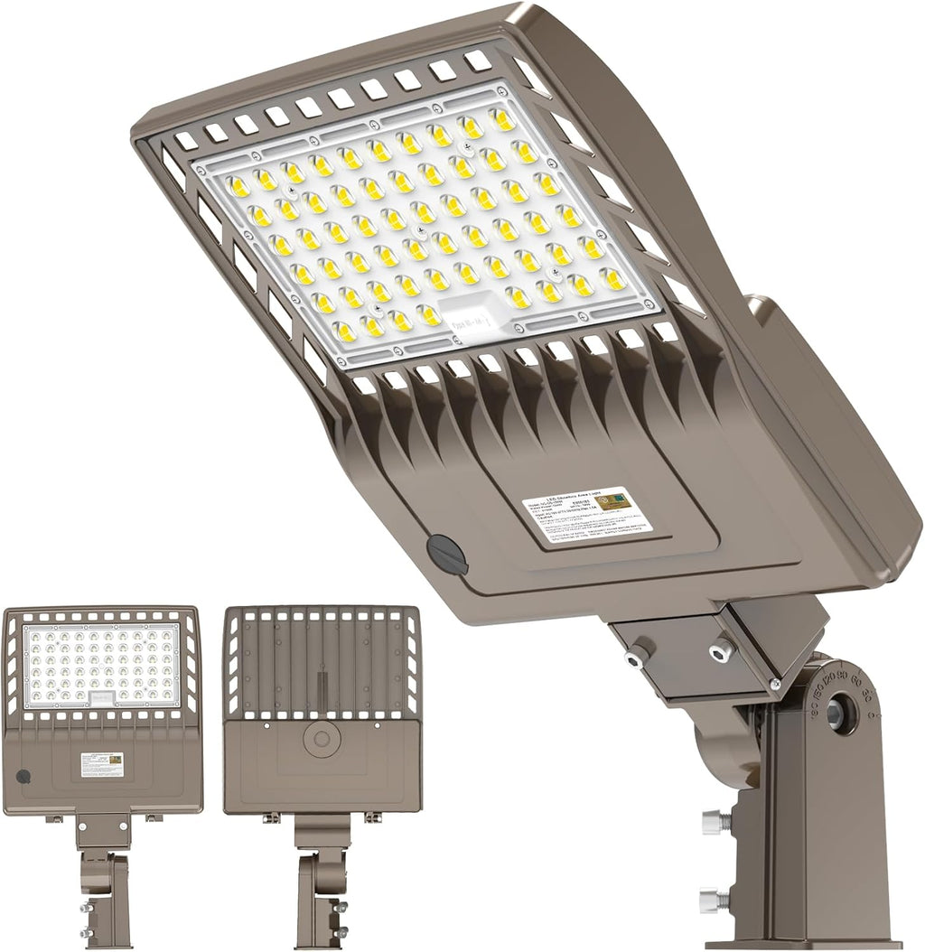 200W LED Parking Lot Light with Photocell 28000LM LED Shoebox Pole Mount Lights Fixture HID/HPS Replacement 5000K IP65 AC 100-277V UL Listed Outdoor Area Street Security Lighting for Stadium Roadways
