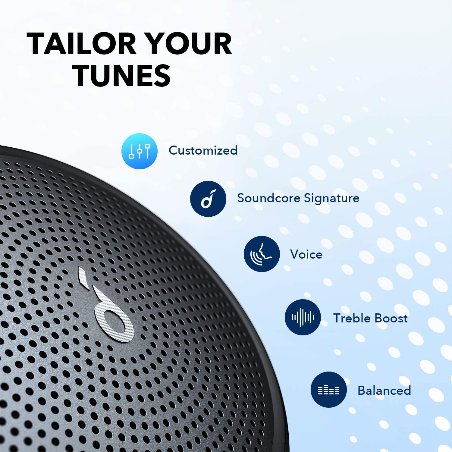 Mini 3 Bluetooth Speaker, Waterproof IPX7, Bassup and Partycast Technology, USB-C, Customizable EQ for Home and Portable Use