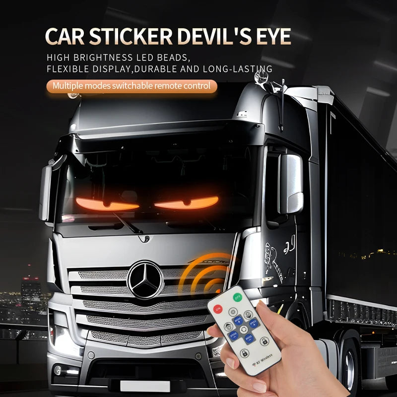 12-24V Truck Decoration Atmosphere Light Video-Driven Devil'S Eye Flexible LED Screen Extra Large Smart Decor Light Accessories