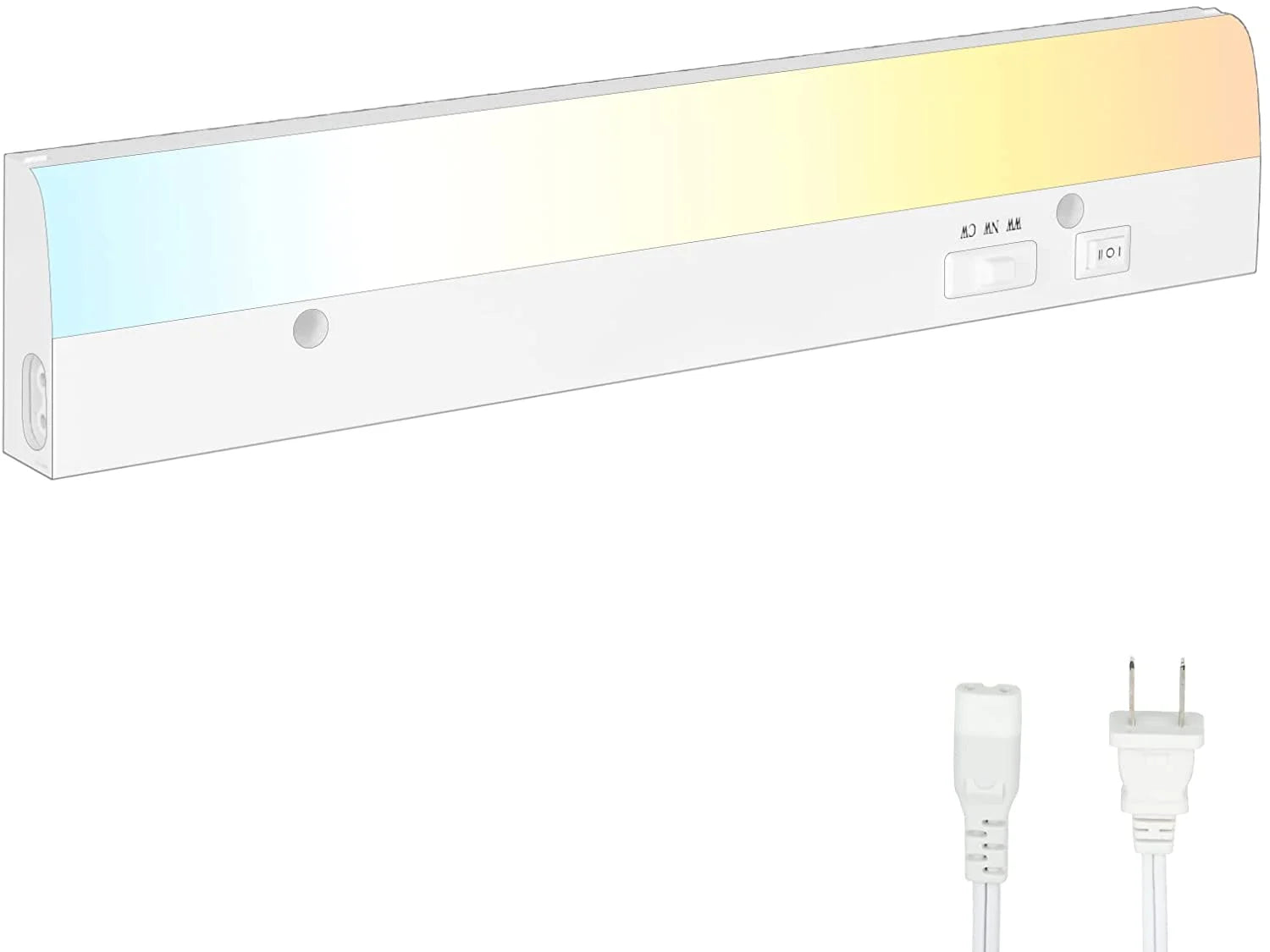 LED under Cabinet Lighting, 12 Inch Plug in under Counter Light Fixture, Dimmable, ETL& Energy Star, 3 Color Changing Linkable over Sink Lighting for Kitchen, Office, Garage, Workshop
