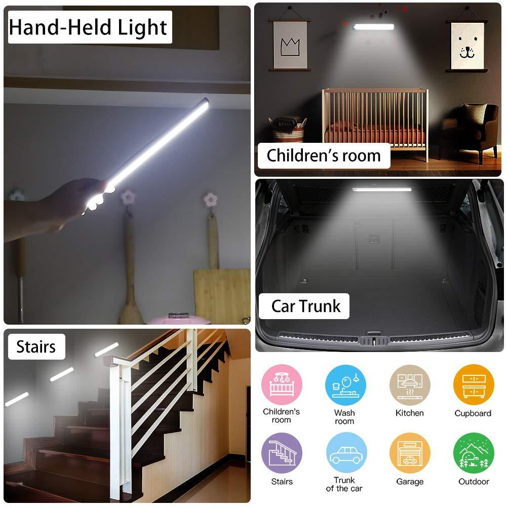 Rechargeable Motion Sensor Led Lights Ultra Thin Softer under Counter 54-LED ...