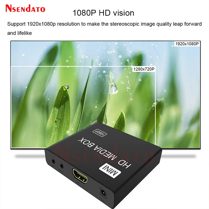 Mini HD Media Player 1080P Full HD USB Video Multimedia HDD Media Player Video Mediaplayer Support Mkv/Sd/Usb/Mmc/Av/Yprpb