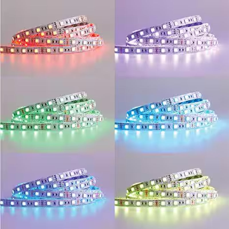 2 X 5M, 6.14 In. Height LED Light Strips Color Changing RGB Kit with Color Changing RF Remote, Finish: White (Pack of 4)