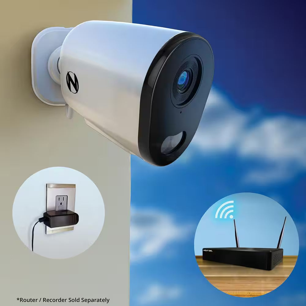 2K Plug-In Indoor/Outdoor Wireless Spotlight Security Cameras (2-Pack)