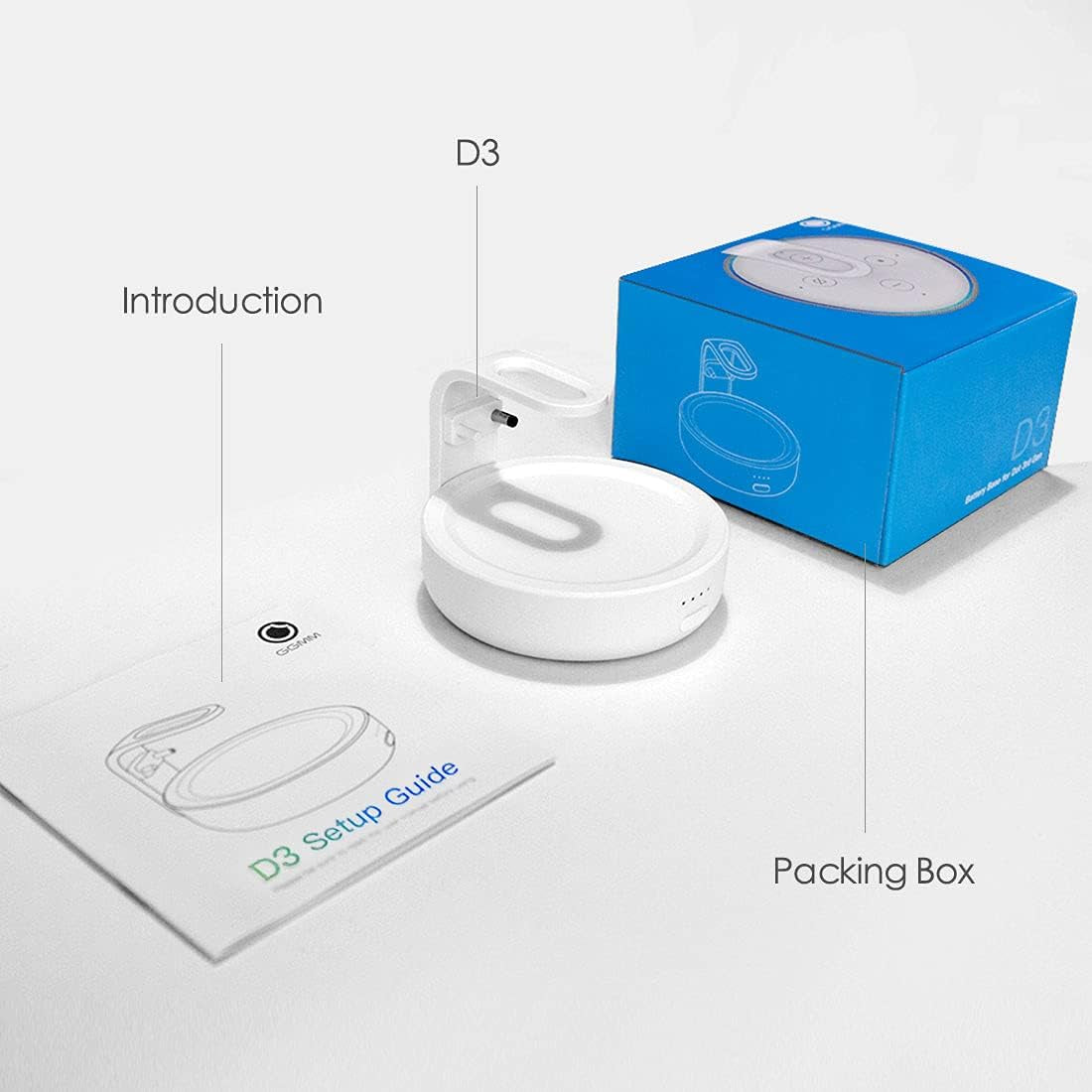 D3 Battery Base Make Speaker Portable, White (Not Include Speaker)
