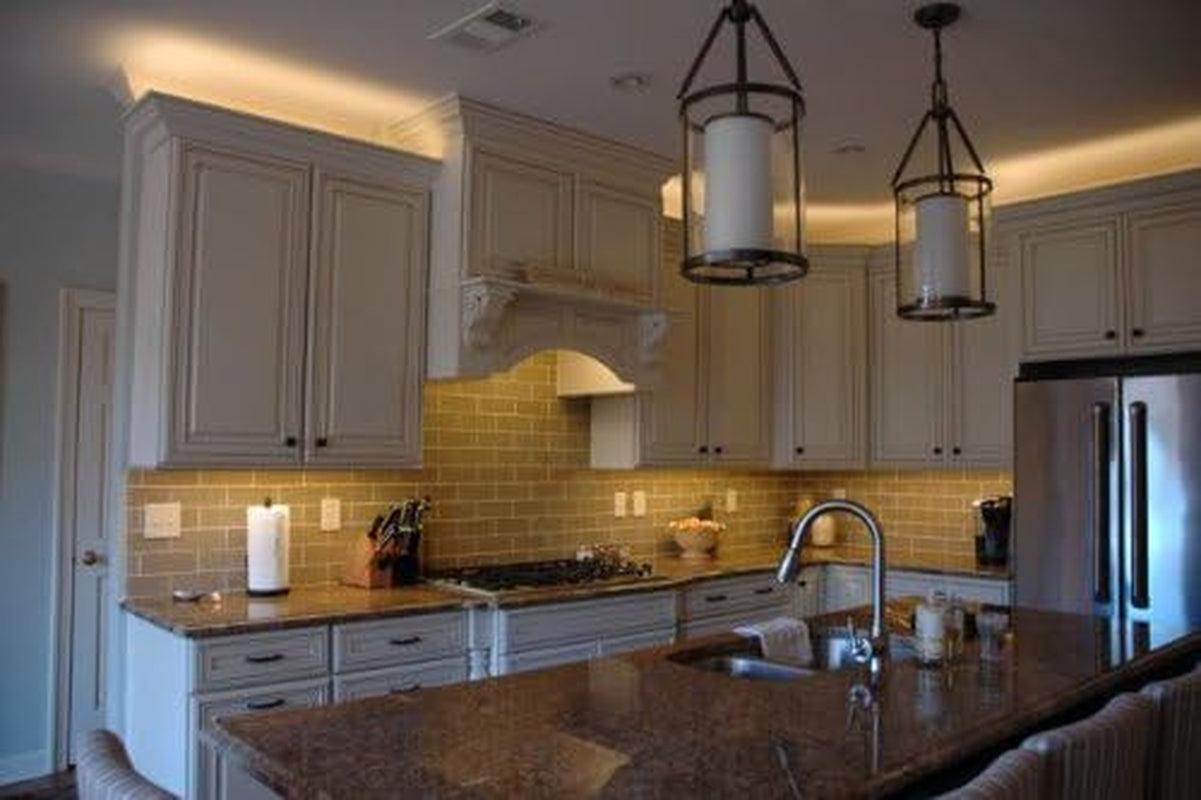 under Cabinet LED Lighting Pro Series 21 LED Deluxe Kit 3 Light Panels 3000 Kelvin under Cabinet Lighting Warm White Inline Dimmer Optional See B00405DEEU