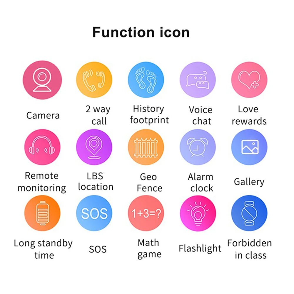 Q19 Smart Watch Kids Sport Phone Call Sim Card Smartwatch for Children SOS Camera Voice Chat Photo Boy Girl Gift Touch Screen