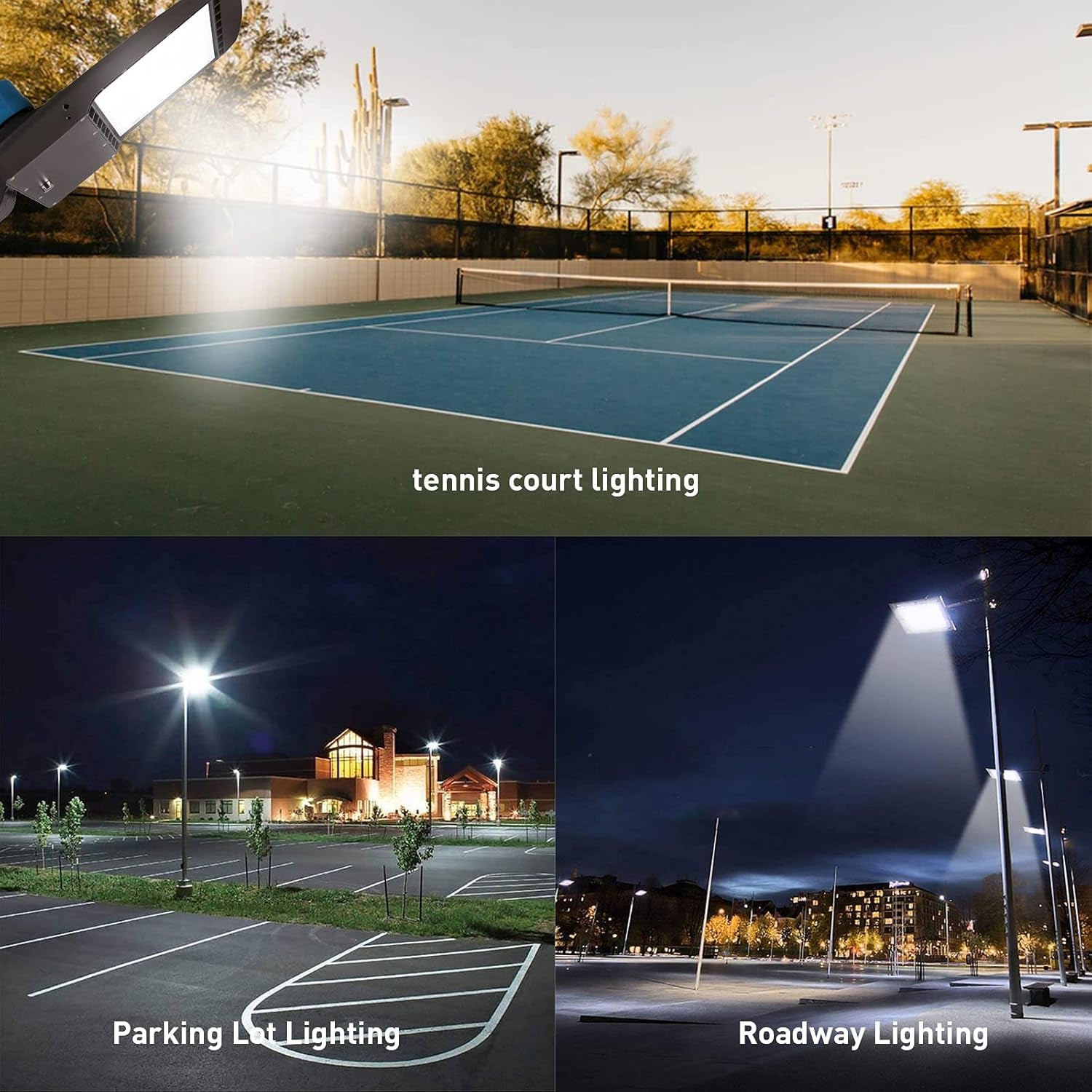 150W LED Parking Lot Light, 450W MH Equiv. 21000LM LED Shoebox Pole Lights 5000K Cool White, Slip Fitter Mount Commercial Area Lights for Street, Parking Lot, 100-277V AC UL&DLC Certified