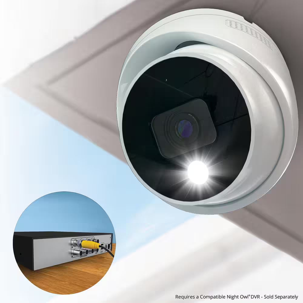 4K Wired Dome Indoor/Outdoor Spotlight Security Cameras with 2-Way Audio (4-Pack)