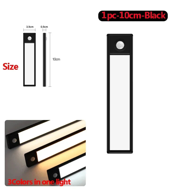 LED under Cabinet Lights Motion Sensor Led Lamp Wireless Rechargeable Night Light for Bedroom Kitchen Cabinet Indoor Lighting