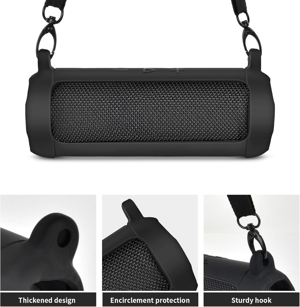 Silicone Case Compatible with JBL FLIP 7 Bluetooth Speaker, Portable Cover for J