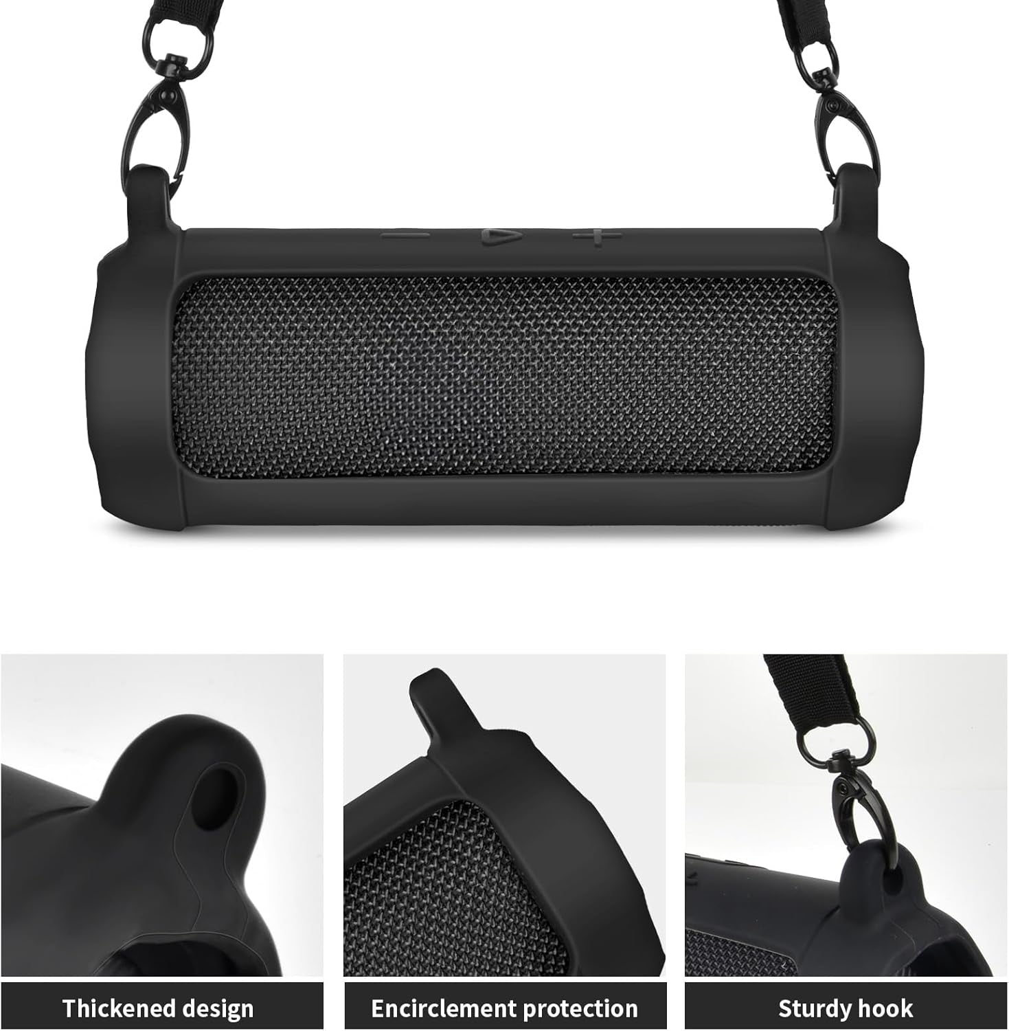 Silicone Case Compatible with JBL FLIP 7 Bluetooth Speaker, Portable Cover for J