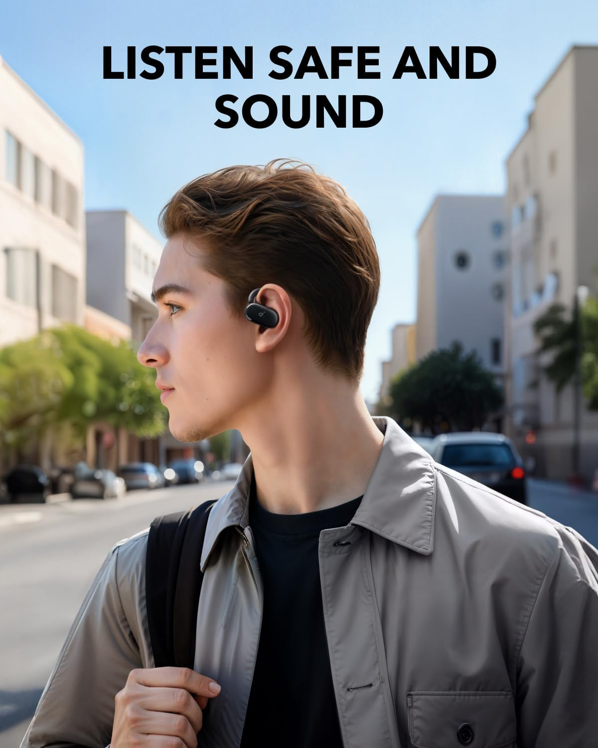 Soundcore V20I by Anker Open-Ear Headphones, Adjustable Ear Hooks, Ultra-Comfort