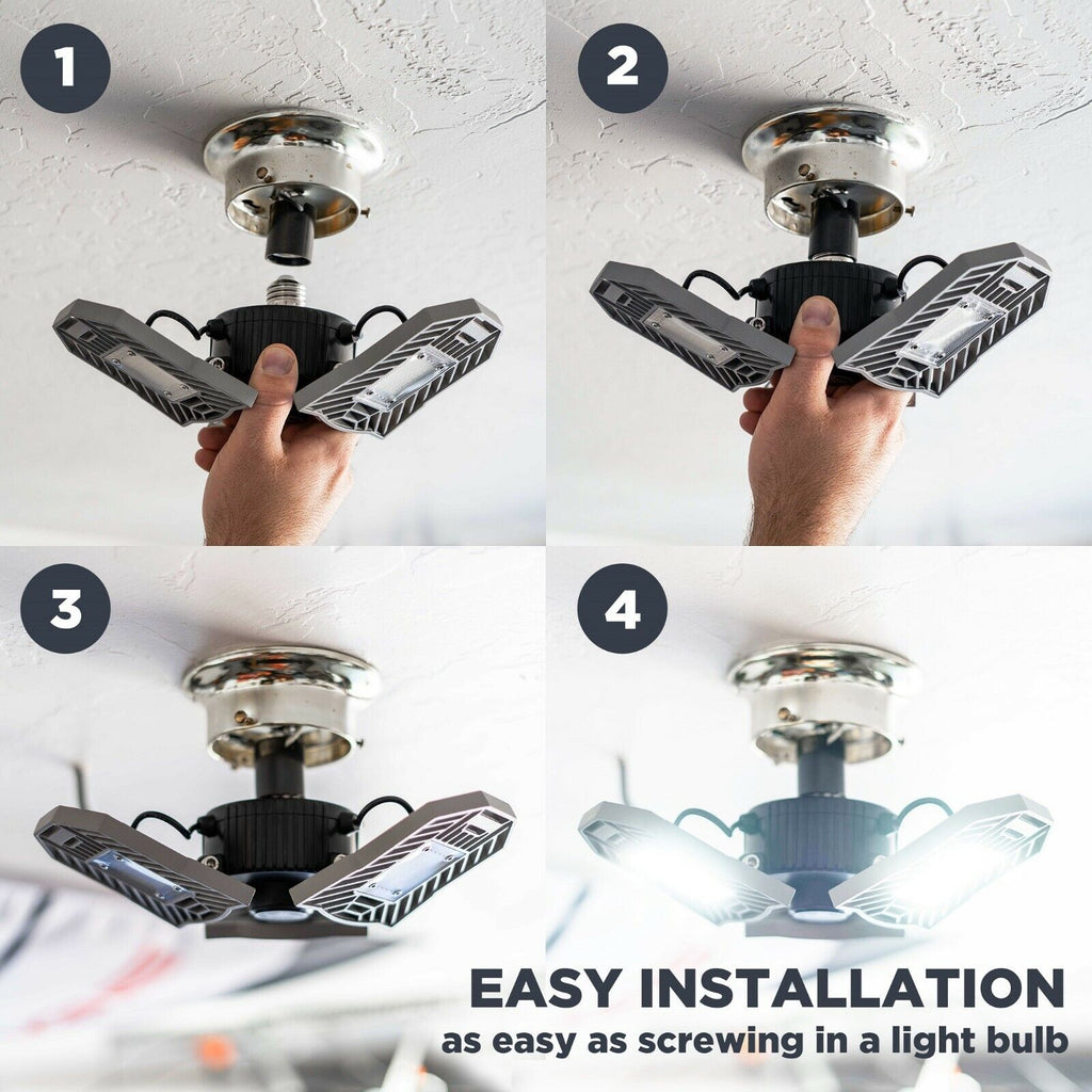 Three Led Garage Light-Led Adjustable Light-Basement Led Light Very Bright