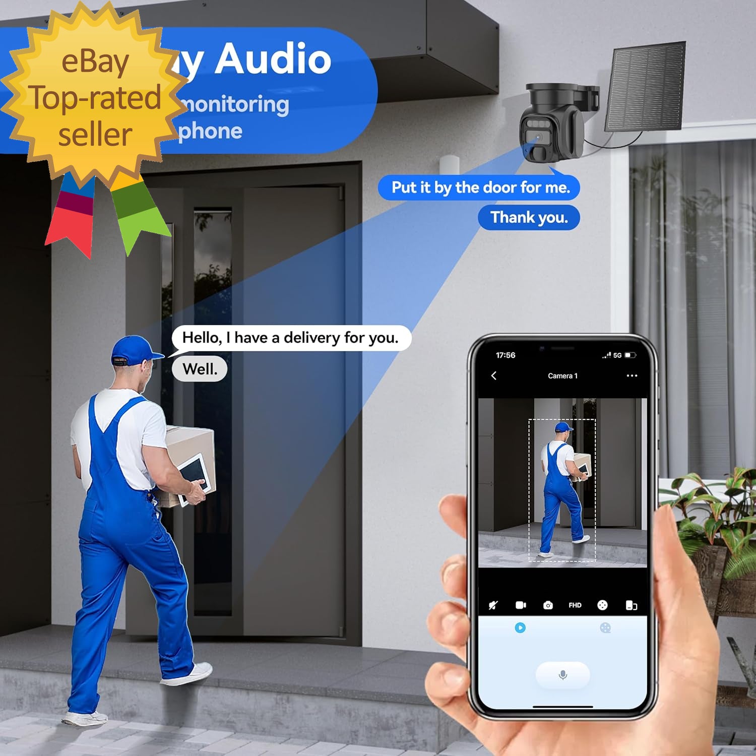 4G LTE Cellular Security Cameras Wireless Outdoor, No Wifi Solar Security Camera