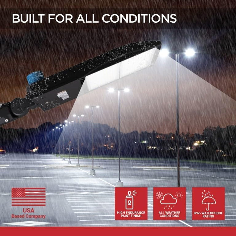 42,000 Lumen - 300 Watt Nextgen III LED Shoebox Lights - Dimmable - NO Photocell - Slip FIT Mount -10KV Surge